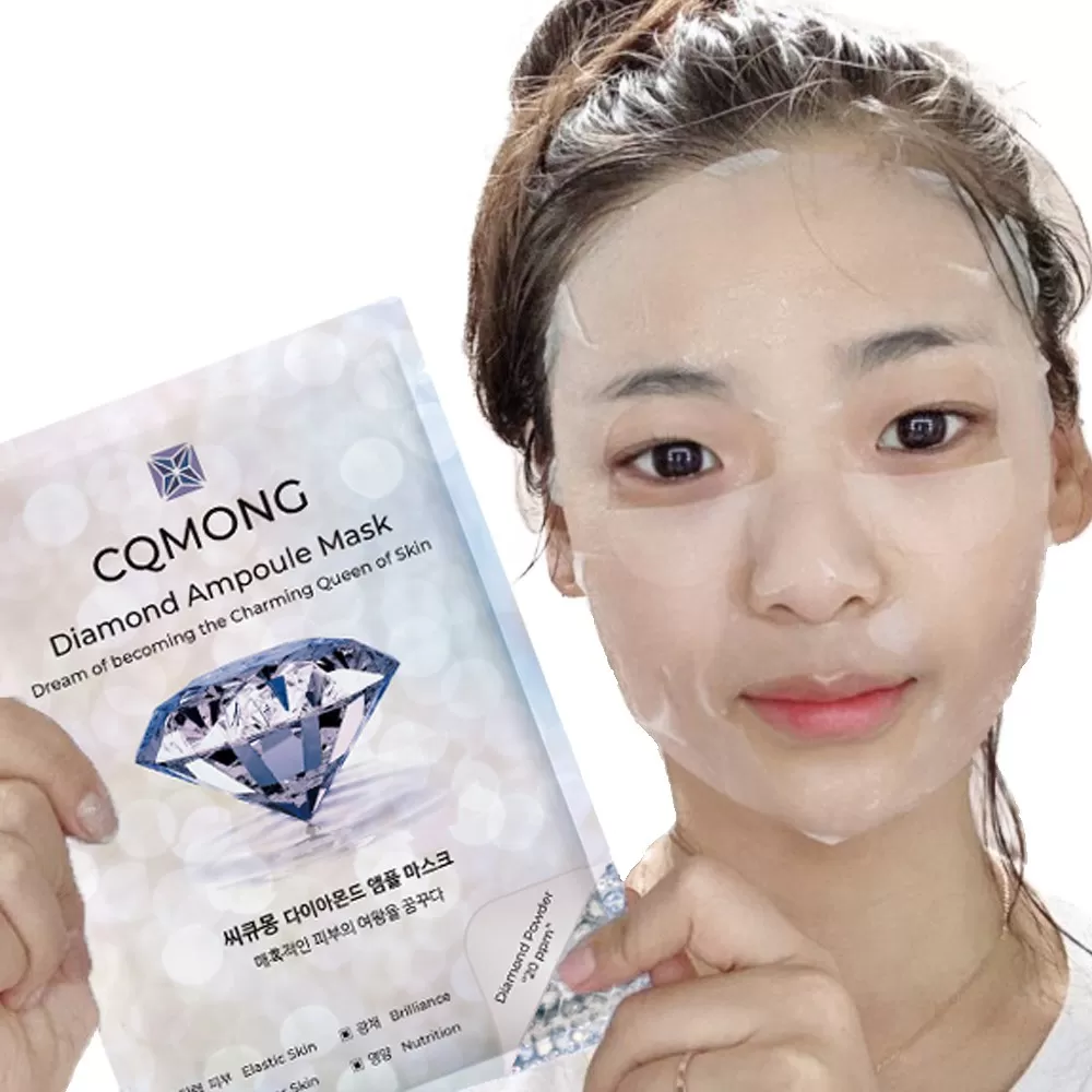 Mặt nạ tinh chất kim cương dưỡng trắng da CQMONG kim cương Ampoule Mask