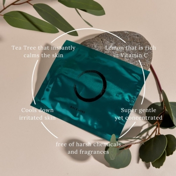 Back At One Deeply Calming Tea Tree With Lemon Green Tea Mask deeply hydrates and soothes