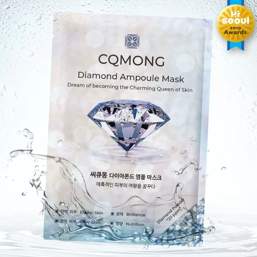 Mặt nạ tinh chất kim cương dưỡng trắng da CQMONG kim cương Ampoule Mask